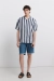 Базовые джинсовые бермуды slim fit